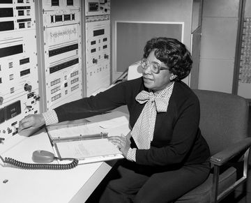Mary W. Jackson working at NASA Langley